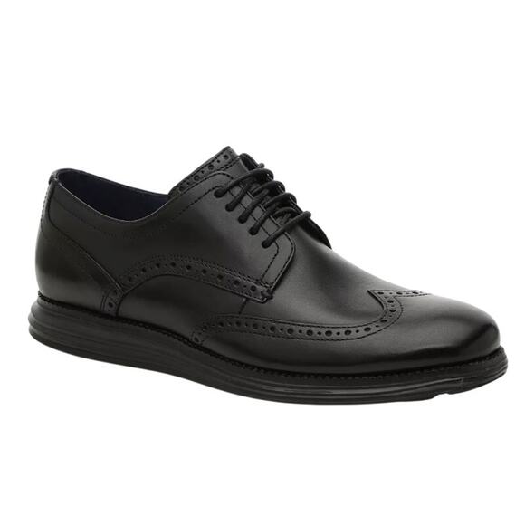 Cole Haan Mens Original Grand Wing Tip Oxford Shoes US 11 M Black Leather NWOB main image 4
